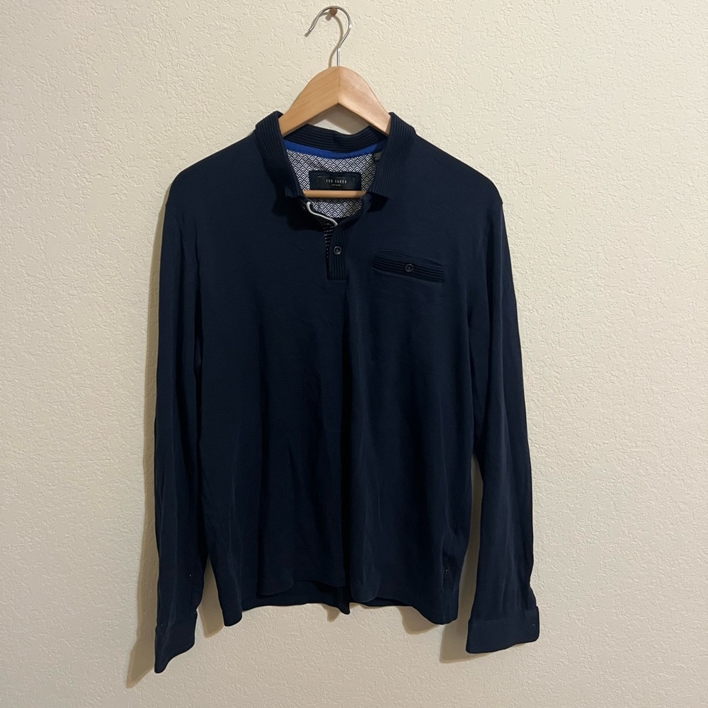 Ted Baker • Long Sleeve Polo Top
